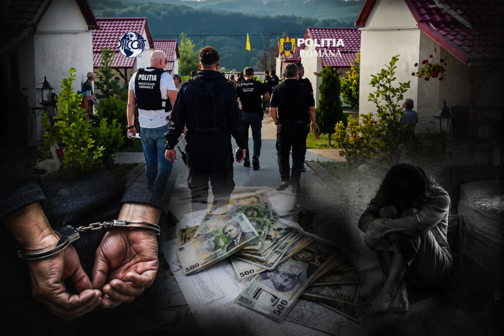 Rețea a groazei, destructurată de Poliția Română. Sute de persoane cu dizabilități, exploatate ani la rând într-o rețea infracțională. Prejudiciu de peste 13 milioane de lei