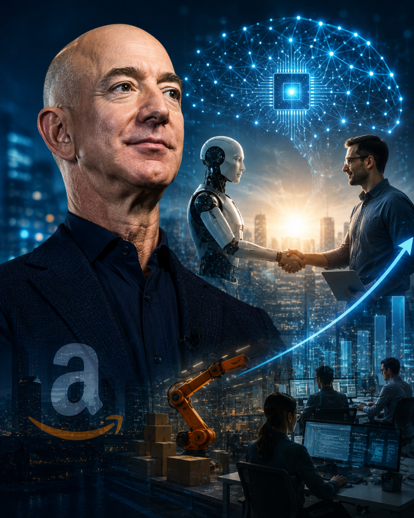 Jeff Bezos contrazice temerile privind inteligența artificială: „AI va crea mai multe locuri de muncă decât va distruge”