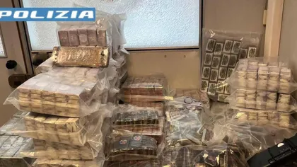 190 de kilograme de hașiș descoperite în garajul unui român din Italia. Două persoane au fost arestate