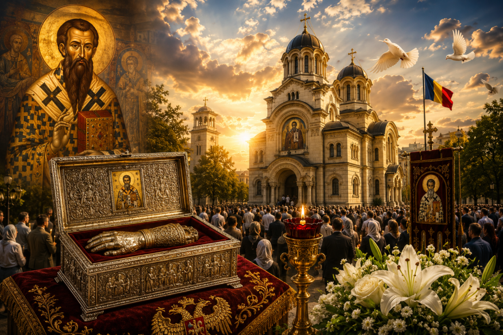 Un moment istoric pentru Ortodoxia românească: mâna dreaptă a Sfântului Vasile cel Mare va fi adusă, pentru prima dată, în România