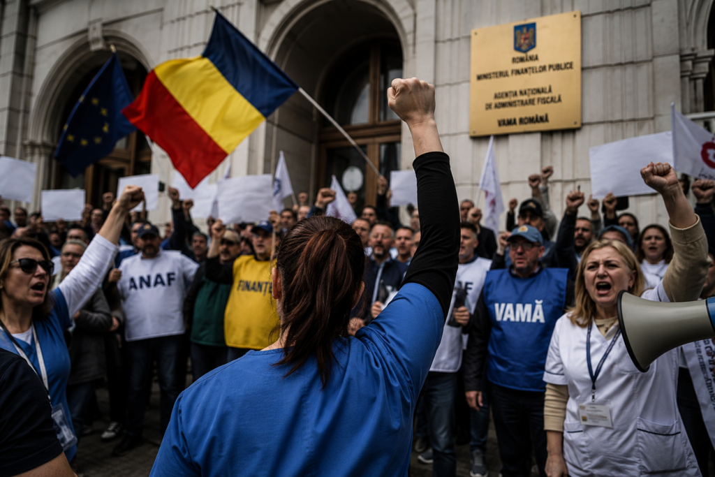 A început greva generală în România. Protestele se extind din spitale către ANAF, Finanțe și Vamă. Activitatea este afectată în sute de instituții