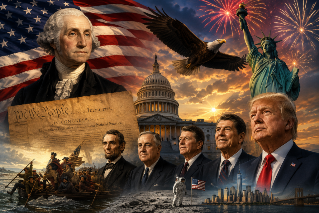 SUA sărbătorește 250 de ani de independență. De la George Washington la Donald Trump, drumul celei mai puternice democrații din lume
