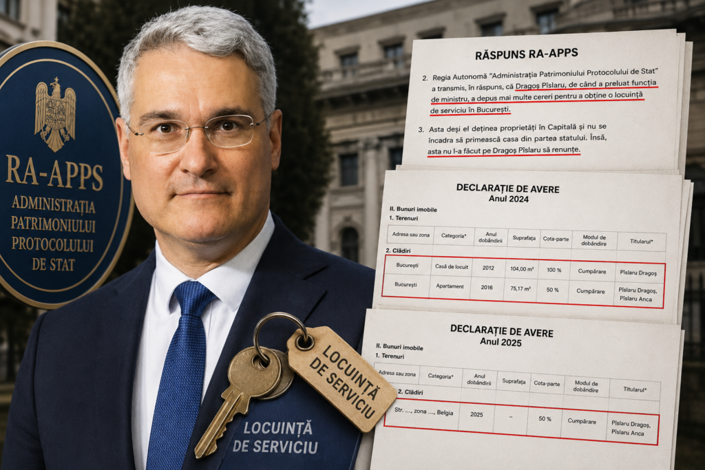Cum a ajuns Dragoș Pîslaru să locuiască pe banii statului după ce și-a donat casele din București mamei sale