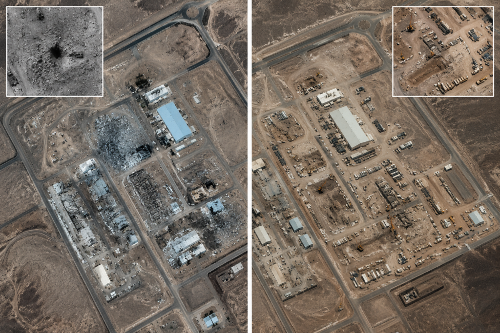 Noi imagini din satelit: Iran reconstruiește în secret instalațiile nucleare bombardate, susține CNN