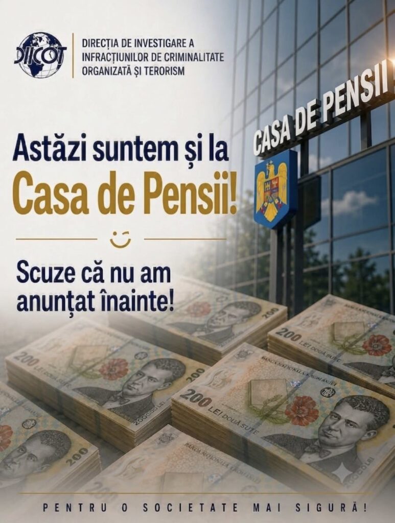 DIICOT, ironie la ministrul Pîslaru și azilele din Bihor: „Astăzi suntem și la Casa de Pensii! Scuze că nu am anunțat înainte!”